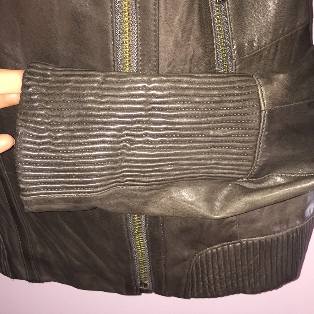 Mackage leather jacket Gunmetal studded shoulders - Picture 2 of 9